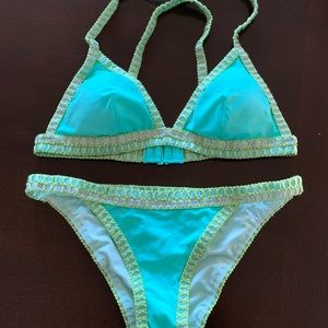 Victoria’s Secret Blue/Green Crochet Bikini